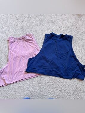 @ By Avocado Women’s Cropped Muscle Tank Lot Of 2 Pink Blue No Size Tag